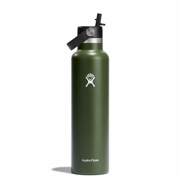 24 oz Standard Mouth w/ Flex Straw Cap - Olive S1