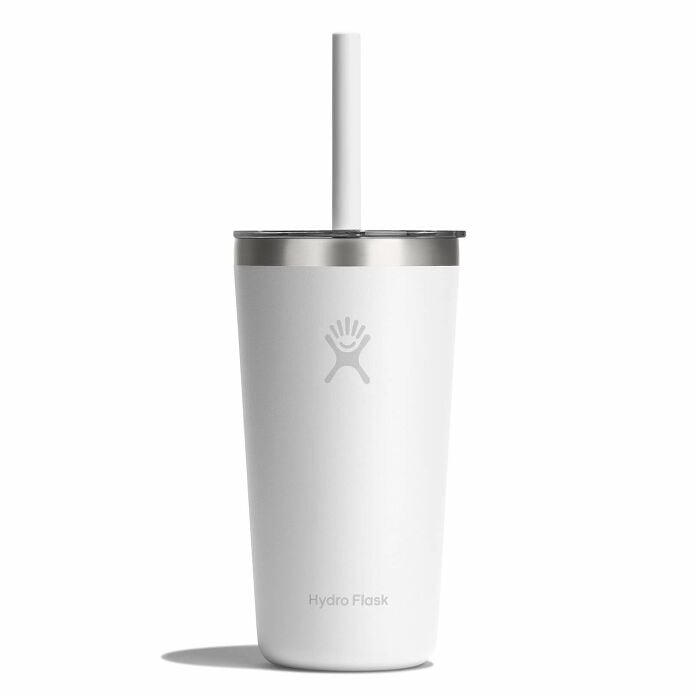 20 oz All Around™ Tumbler with Clear Straw Lid - White J7